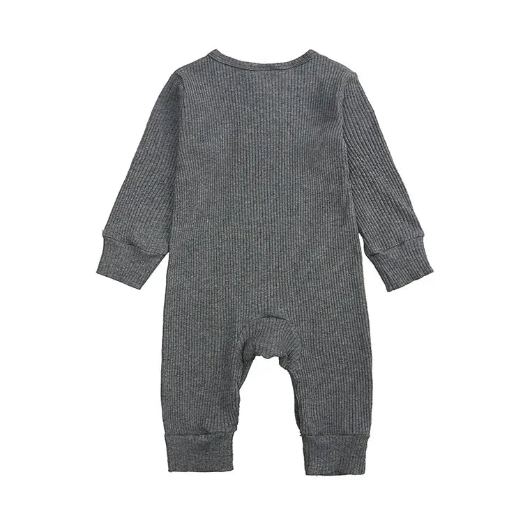 Spring Autumn Baby Clothes Boys Rompers Cotton Long Sleeve Toddler Romper Solid Color Newborn Baby Clothes 0-24 Months