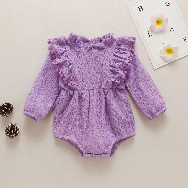 Summer Newborn Clothes Girls Bodysuit Fashion Solid Color Baby Girl Clothes Cotton Long Sleeve Infant Clothng 3-12 Months