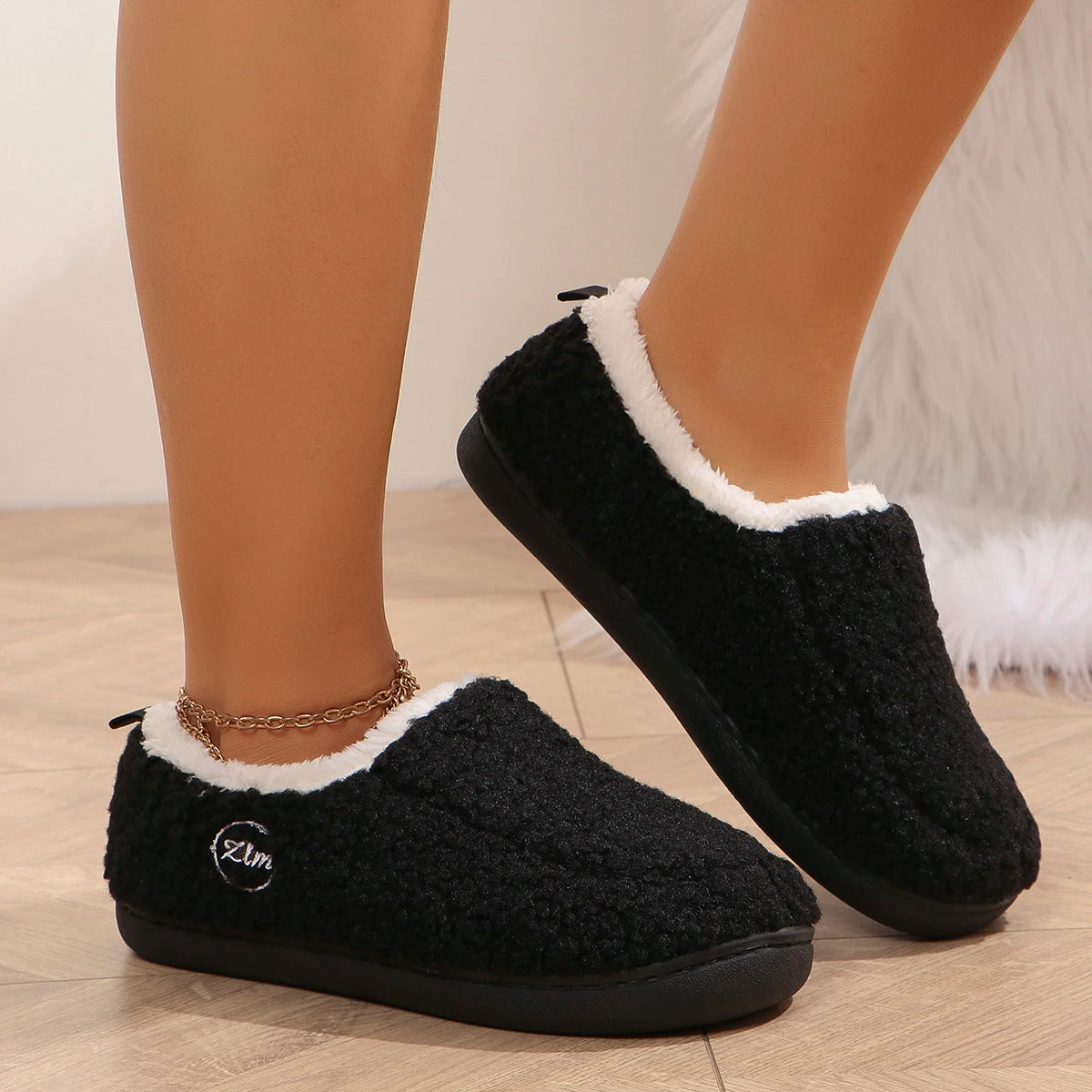 Women's new warm cotton shoes, comfortable and cute lazy shoes, cute short boots