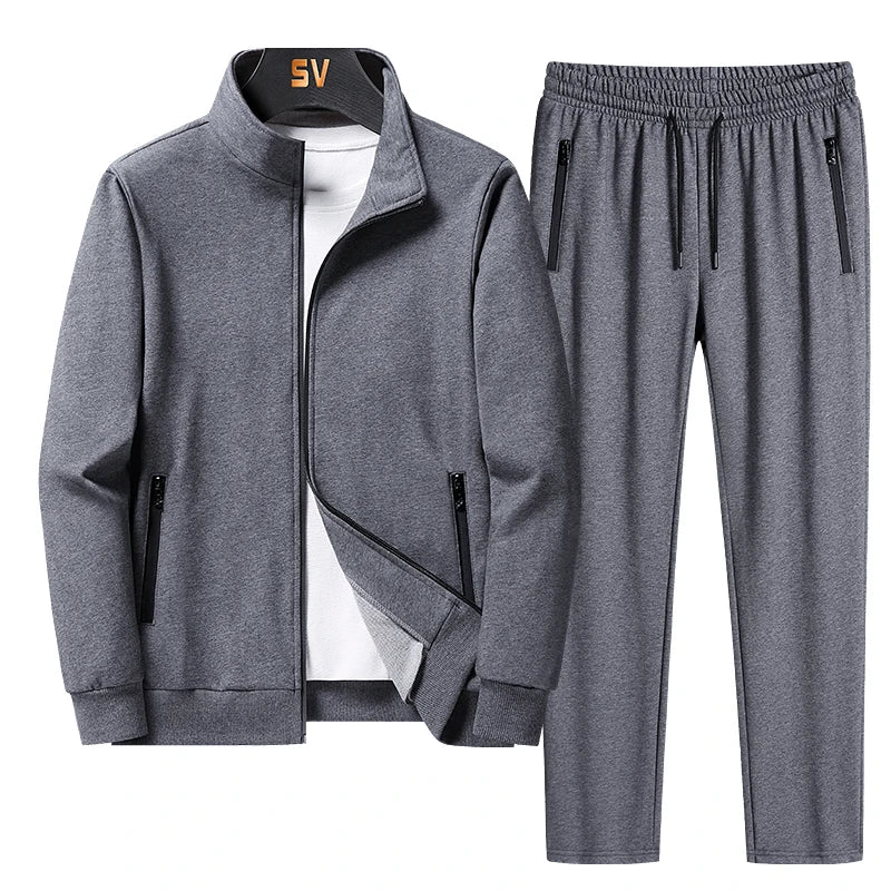 Spring Autumn Men Casual Sports Joggers Tracksuits Sets Men Sportswear Sweatsuit Fitness Suits 2 Pieces Sets Male Plus Size 8XL