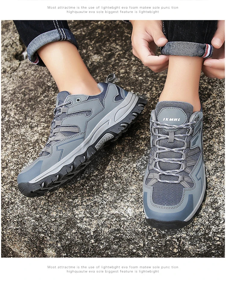 Large size men and women new spring and autumn leisure sports mountaineering shoes lovers anti-slip wear-resistant walking shoes