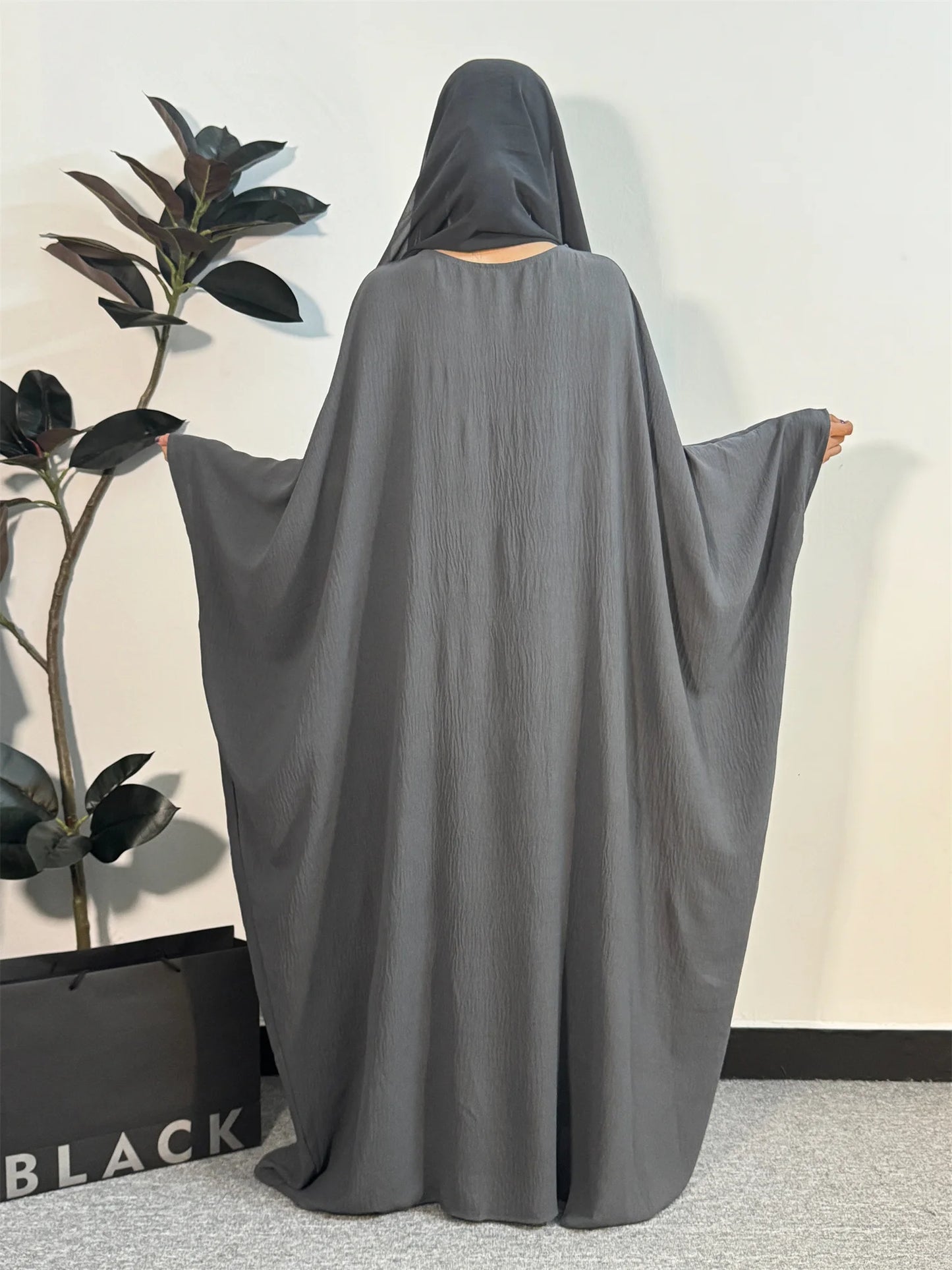 Muslim Abayas Loose Maxi Dresses Women Jilbabs Muslim Dress Full Sleeve O-neck Casual Solid Robe Islamic Ramadan Dresses