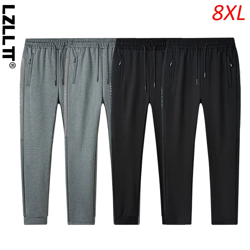 Autumn Men Breathable Oversize Joggers Casual Pants Sweatpants Mens Sports Running Pant Trousers Male Outdoor Pant Plus Size 8XL