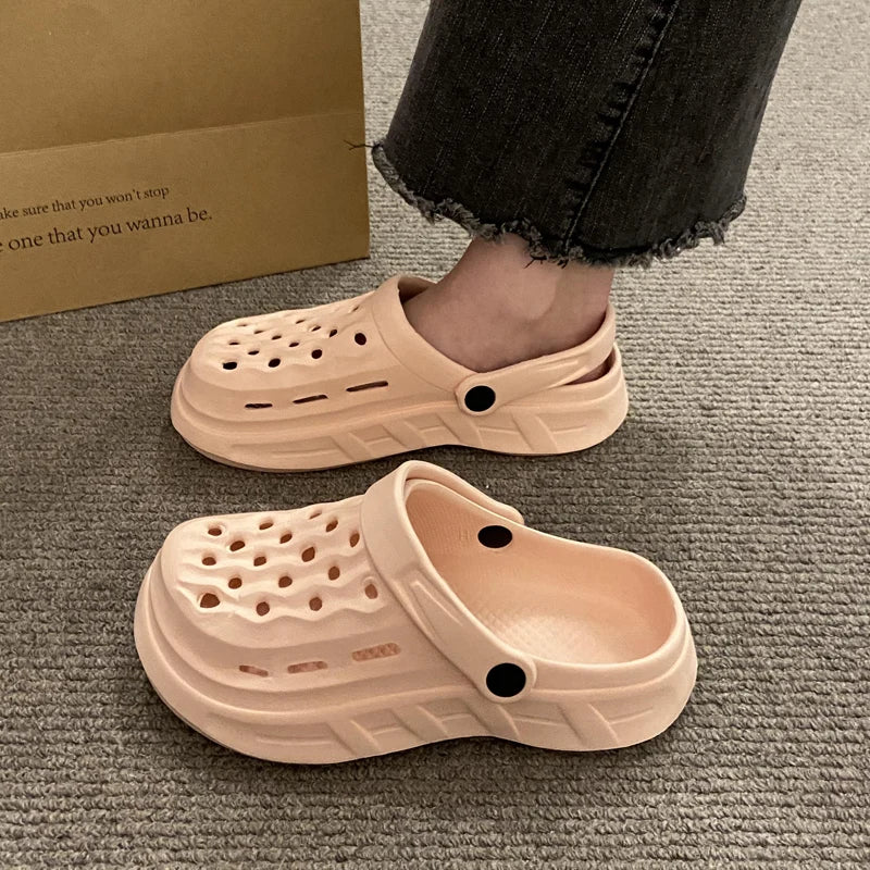 Cute Slippers for Women Summer 2024 New Indoor Home, Anti slip Bathroom, Shower EVA Slippers, Internet Red Thick Sole, Comfortab