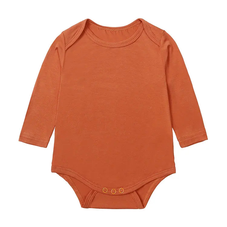 Bamboo Fiber Baby Girl Clothes Fashion Solid Color Long Sleeve Baby Clothing Boy Bodysuits Summer Newborn Clothes 0-24 Months