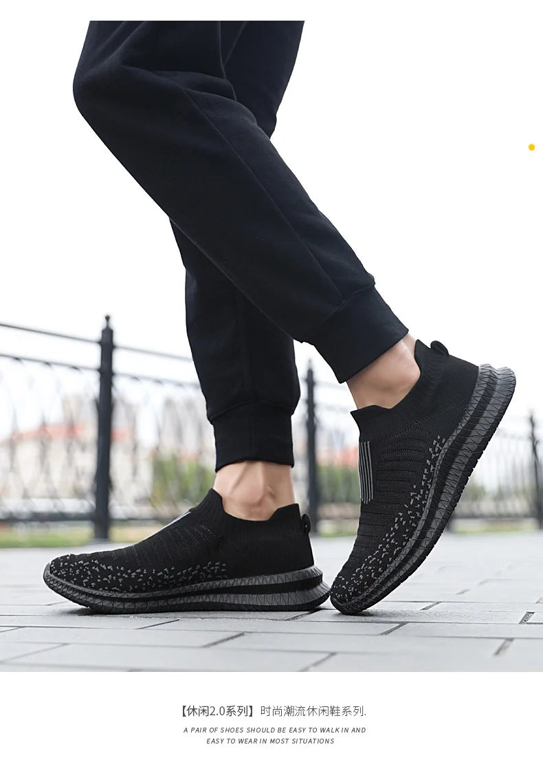 Men's sports casual shoes breathable large size comfortable fashion spring and autumn walking fitness men's shoes light