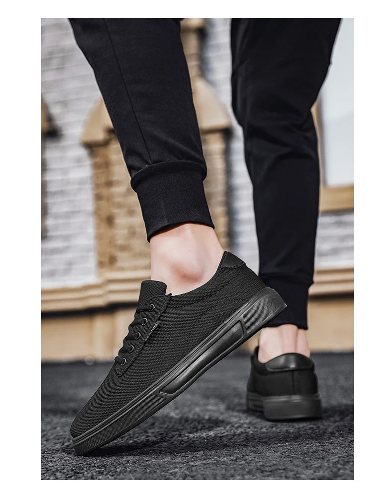 Men's casual sneakers Fashion Outdoor shoes Flats Lace-up Comfortable walking Men's shoes