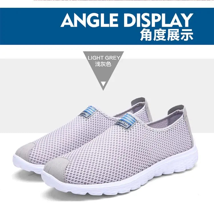 Couples summer Breathable net outdoor non-slip light walking casual walking shoes Walking men and women can be large size