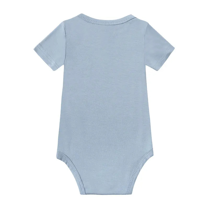 Bamboo Fiber Baby Clothing Boy Bodysuits Fashion Solid Color Short Sleeve Baby Girl Clothes Summer Newborn Clothes 0-24 Months