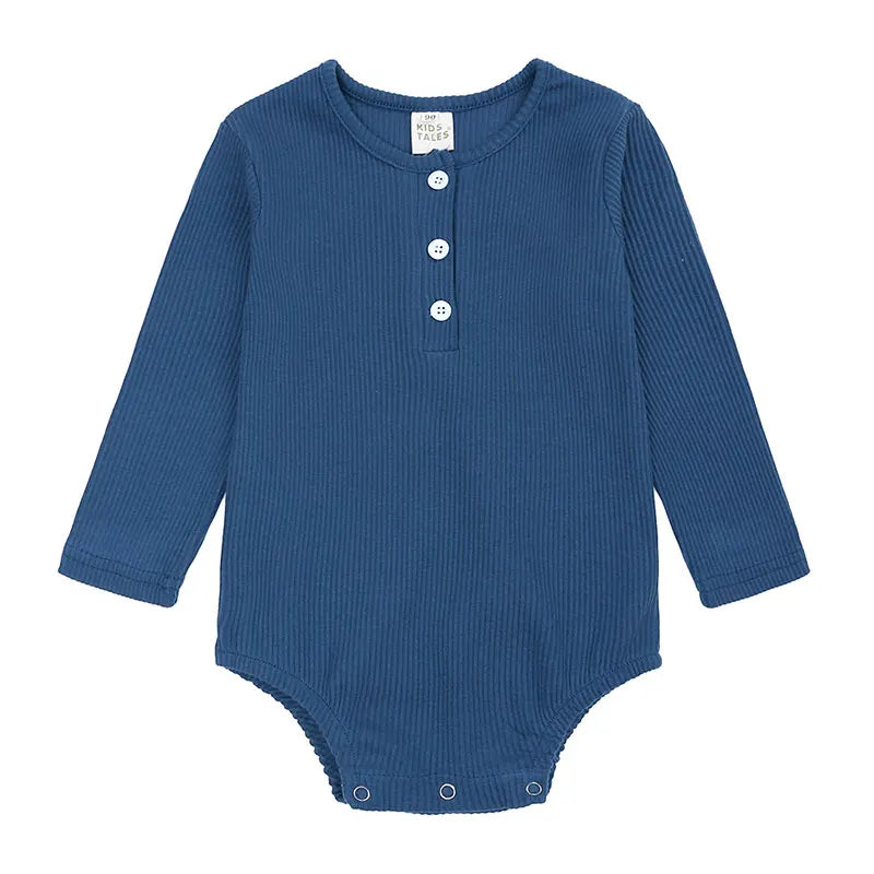 Solid Color Newborn Baby Girl Romper Spring Autumn Baby Clothes Boy Cotton Long Sleeve Toddler Bodysuits Fashion Infant Clothing