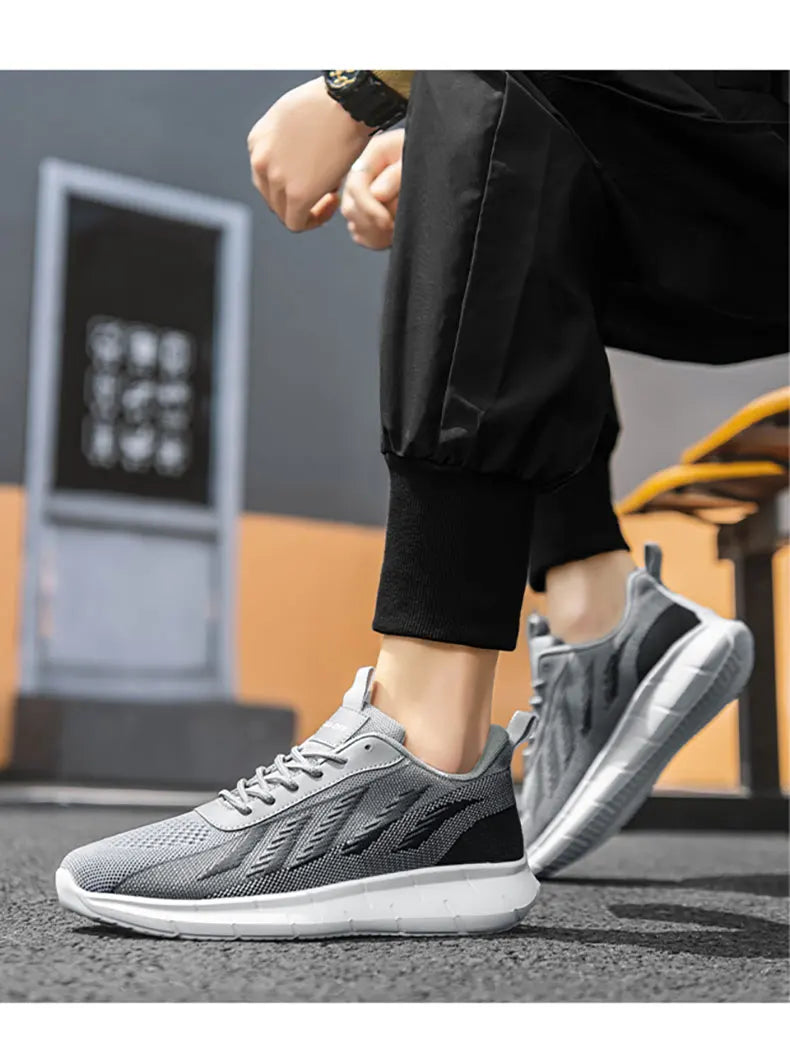 New Sneakers Men's breathable mesh lightweight casual walking men's shoes Lace-up Driving men's casual shoes  new plus size47