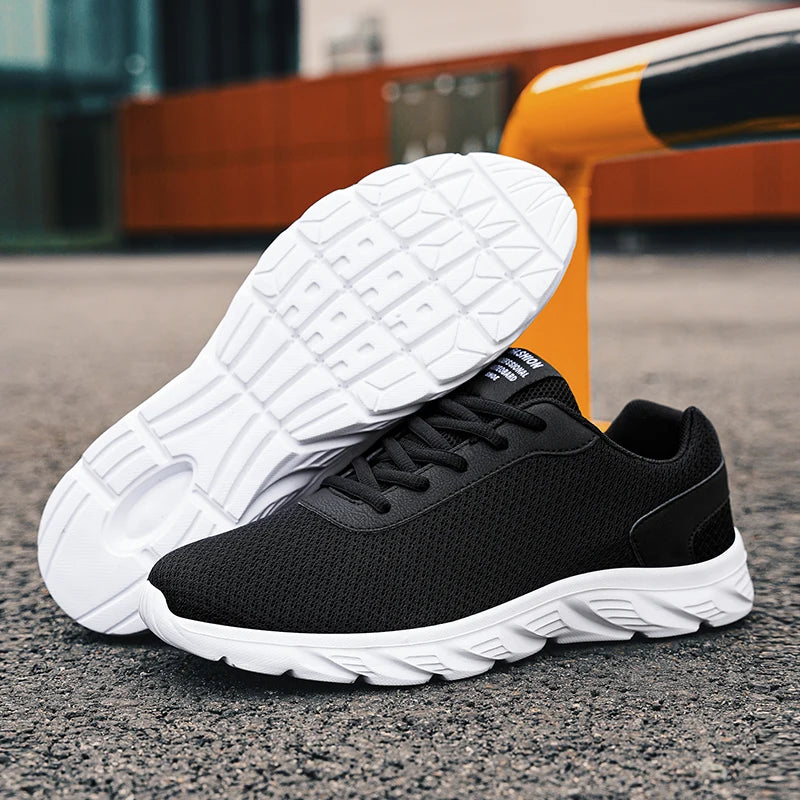 New large size men's casual sneakers fashion thick light mens vulcanized shoes mesh surface breathable running men loafers