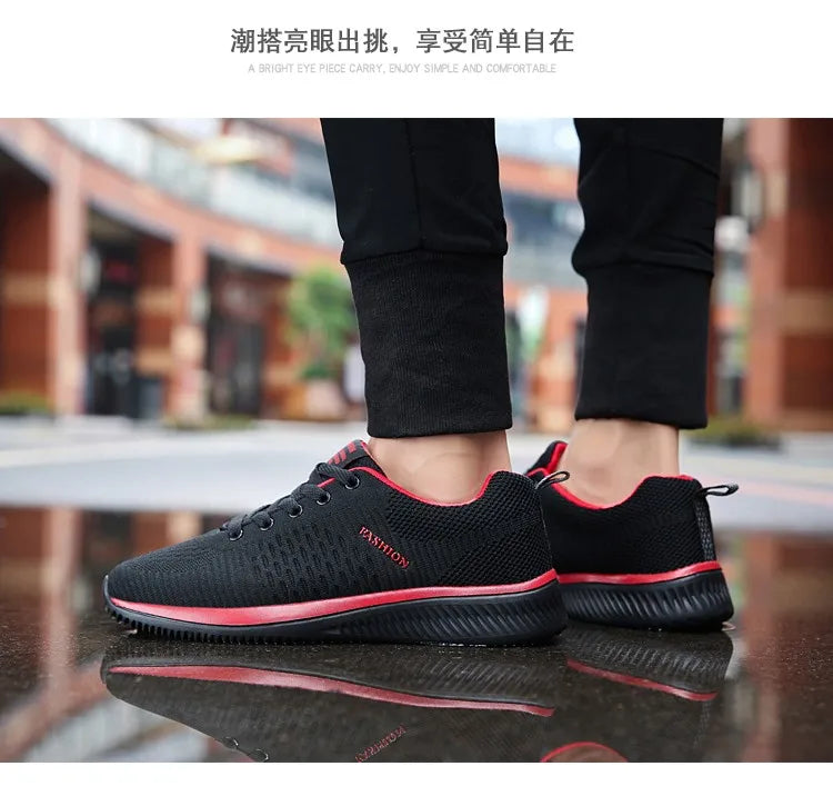 new men's lightweight running shoes casual shoes Breathable walking training shoes non-slip comfortable vulcanized men's