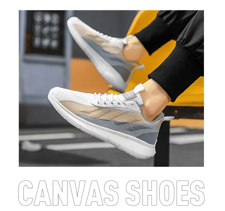 New Sneakers Men's breathable mesh lightweight casual walking men's shoes Lace-up Driving men's casual shoes  new plus size47