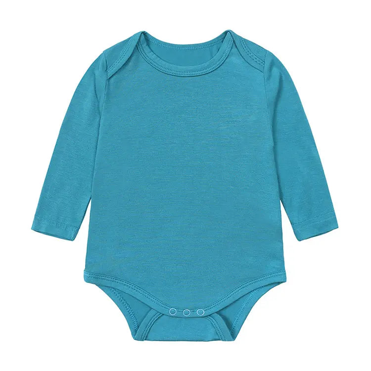 Bamboo Fiber Baby Girl Clothes Fashion Solid Color Long Sleeve Baby Clothing Boy Bodysuits Summer Newborn Clothes 0-24 Months