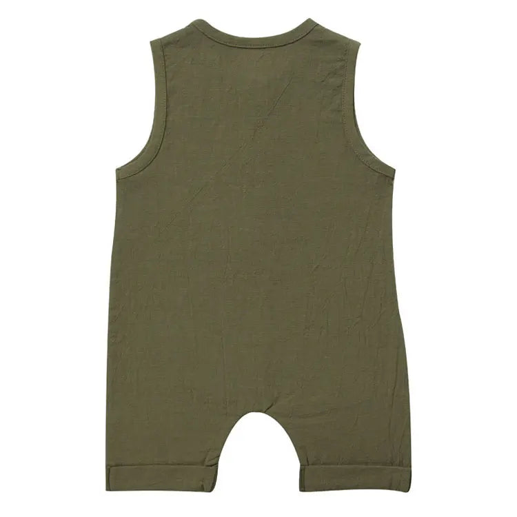 Summer Newborn Clothes Girl Rompers Fashion Solid Color Baby Boys Rompers Sleeveless Cotton Infant Clothing 3-12 Months