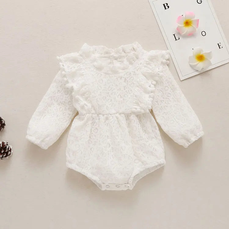 Summer Newborn Clothes Girls Bodysuit Fashion Solid Color Baby Girl Clothes Cotton Long Sleeve Infant Clothng 3-12 Months