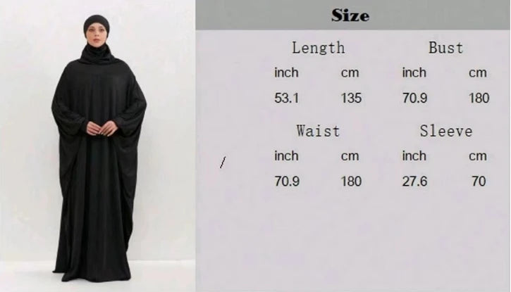 Muslim Abayas Hijab Hooded Smocking Sleeve One-piece Prayer Dress Women Jilbabs Kaftans Islamic Dubai Saudi Robe Turkish Modesty