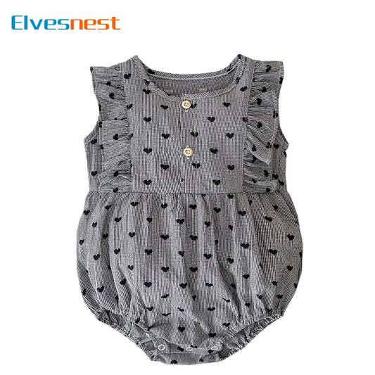 Fashion Summer Baby Boy Clothes Cartoon Print Newborn Clothes Girl Bodysuits Cotton Sleeveless Infant Girl Bodysuits 1-3 Years