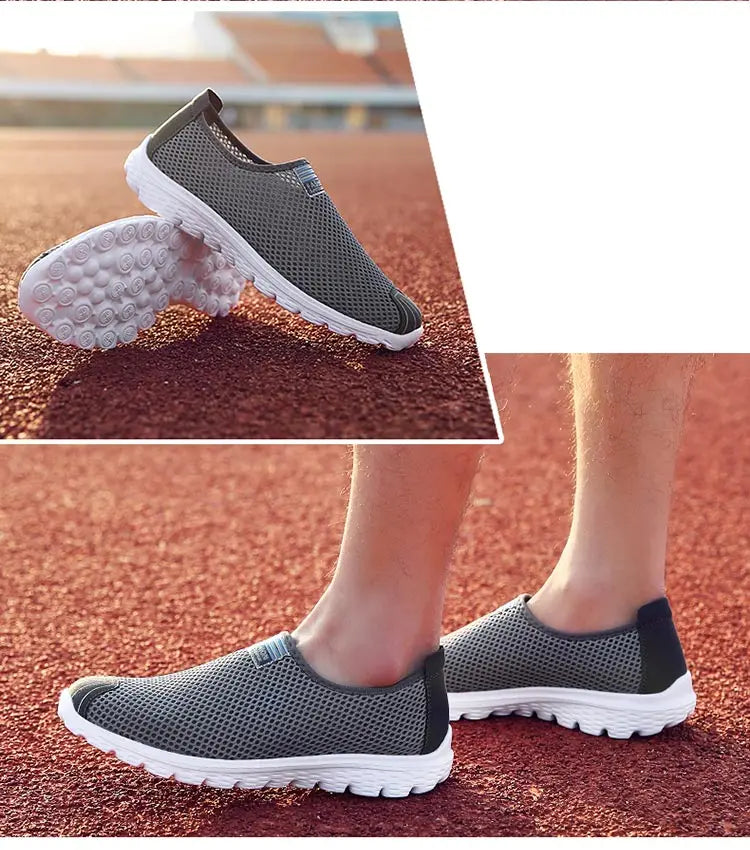 Couples summer Breathable net outdoor non-slip light walking casual walking shoes Walking men and women can be large size