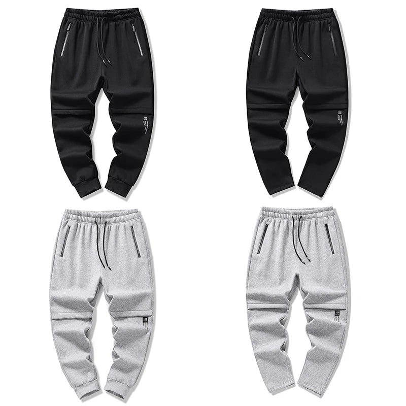 Spring Autumn Men Solid Drawstring Sweatpants Mens Jogger Pants Sweatpants Men Cotton Tracksuit Outer Casual Male Plus Size 6XL