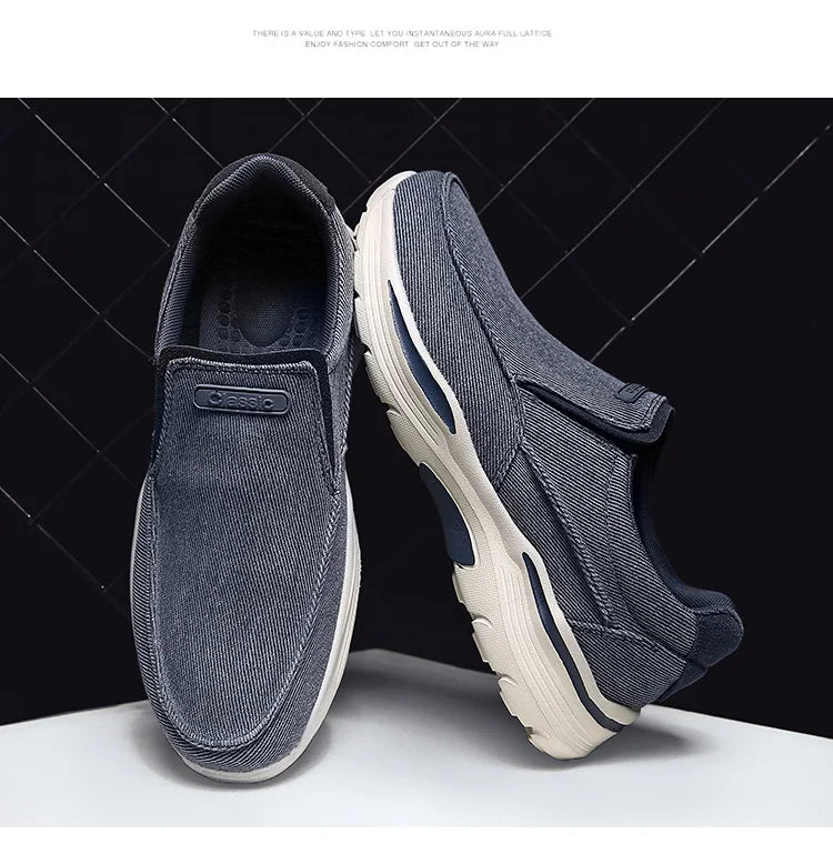 Men's casual canvas flats Men's spring and summer comfortable casual sports shoes large size driving walking shoes new39-48