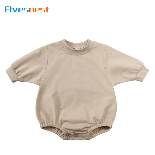 Fashion Solid Baby Girl Clothes Cotton Long Sleeves Newborn Clothes Boys Bodysuits Spring Autumn Infant Clothing 3-24 Months