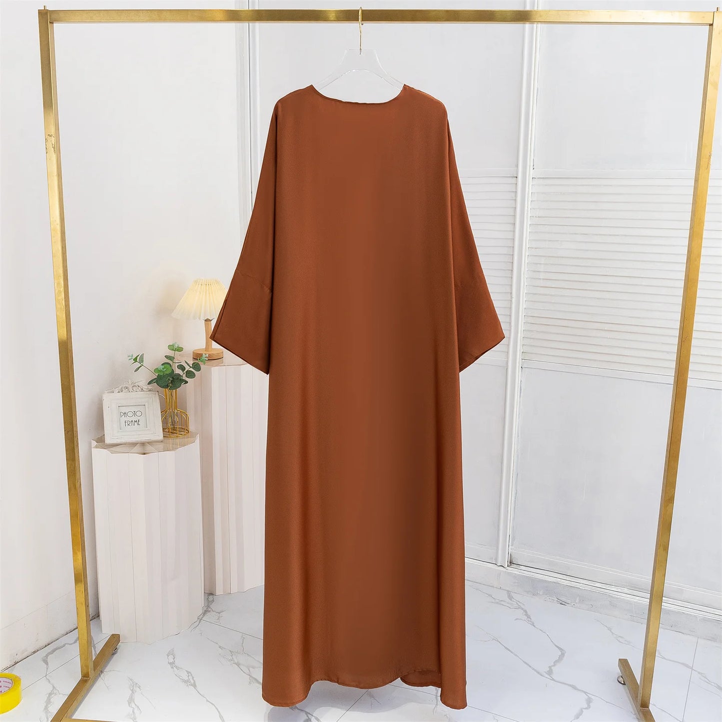 Open Front Abaya Long Sleeve Ramadan Maxi Length Dress, Women's clothing, Muslim Cardigan Abayas Out kaftans Women Jilbabs