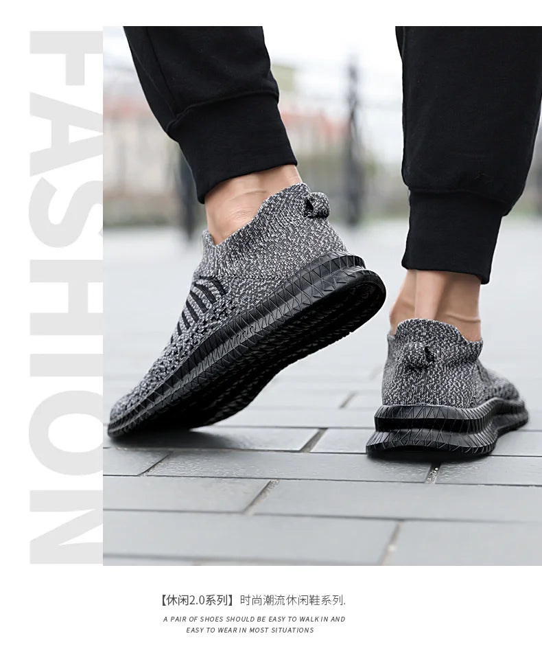 Men's sports casual shoes breathable large size comfortable fashion spring and autumn walking fitness men's shoes light