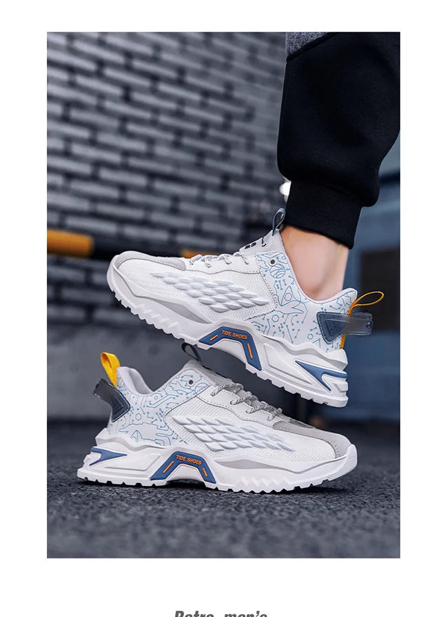 New men's 2024 running shoes mesh surface breathable outdoor sports shoes light casual shoes Spring and Autumn designer