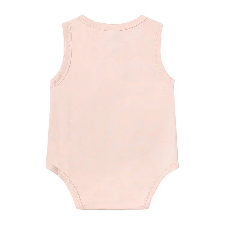 Fashion Bamboo Fiber Newborn Clothes Girls Bodysuits Solid Color Sleeveless Baby Boy Bodysuit Summer Baby Clothing 0-24 Months