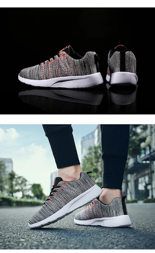 Designer new men's mesh surface breathable casual flat shoes Fashion comfortable non-slip walking running men's shoes