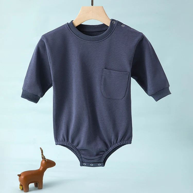 Spring Autumn Baby Clothes Girls Bodysuits Fashion Solid Color Baby Boy Clothes Cotton Long Sleeve Newborn Clothing 3-24 Months