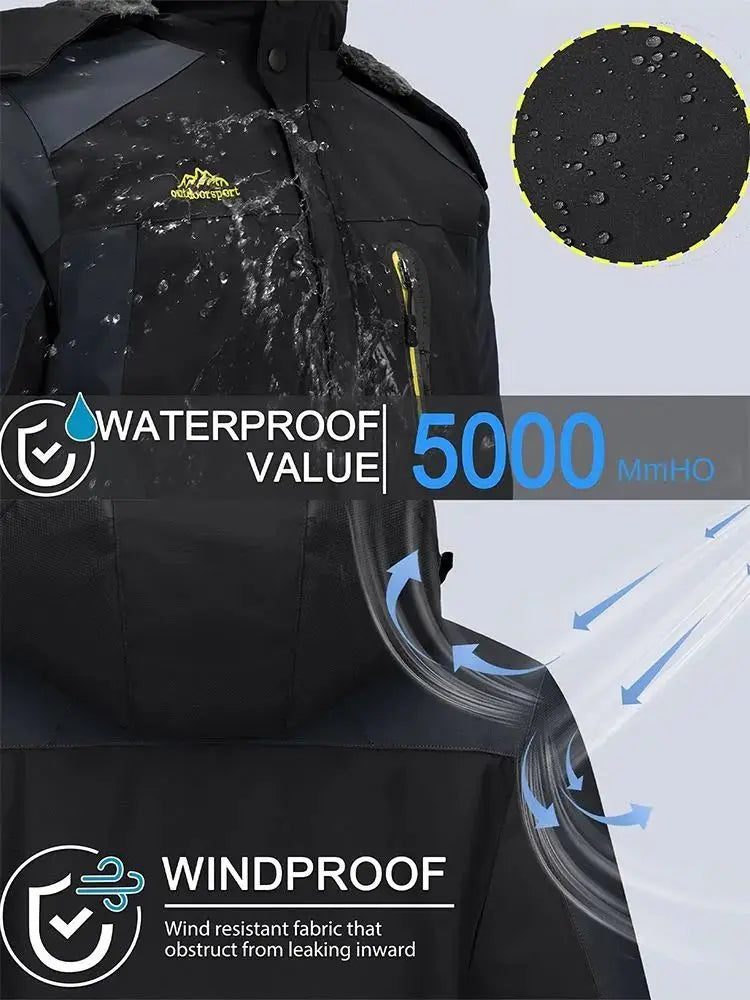 Winter Men Windproof Waterproof Sport Hiking Jackets Coat Men Jogger Camp Outdoor Jacket Windbreaker Men’s Jackets Plus Size 9XL