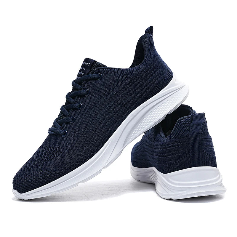 New large men's shoes mesh breathable platform shoes to increase the lightness of sports casual men's vulcanized loafers