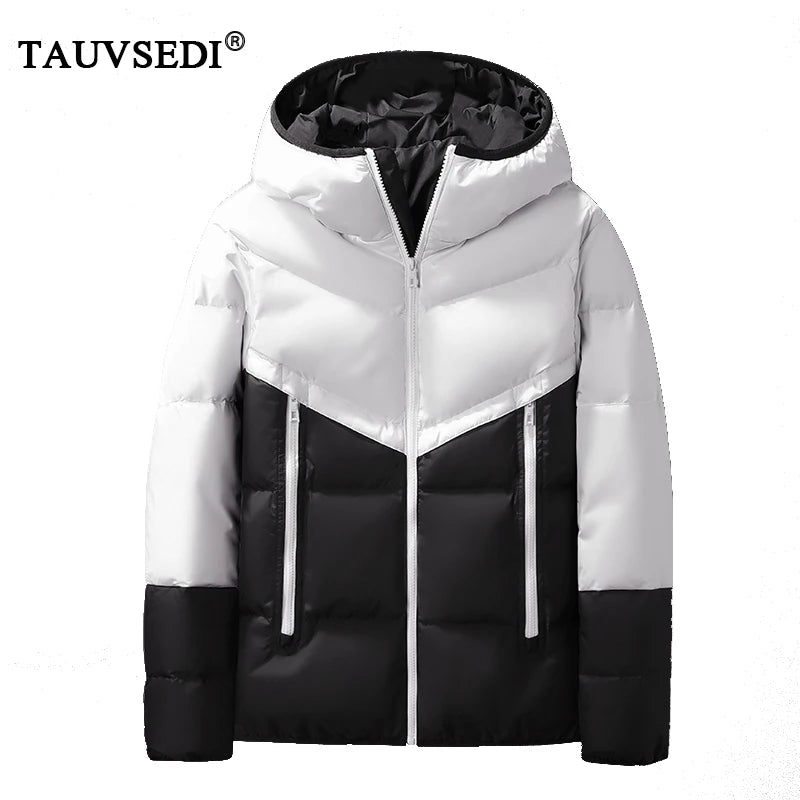 2023 Winter Men Hooded Windproof Warm Grey Duck Down Jackets Mens Casual Thicken Montage Classic Parkas Male Outdoor Windbreaker