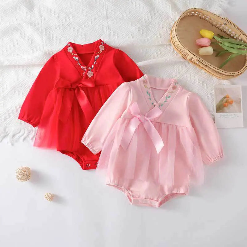 Fashion Newborn Clothes Girls Bodysuit Spring & Autumn Baby Girl Clothes Cotton Short Sleeve Infant Bodysuits 3-18 Months