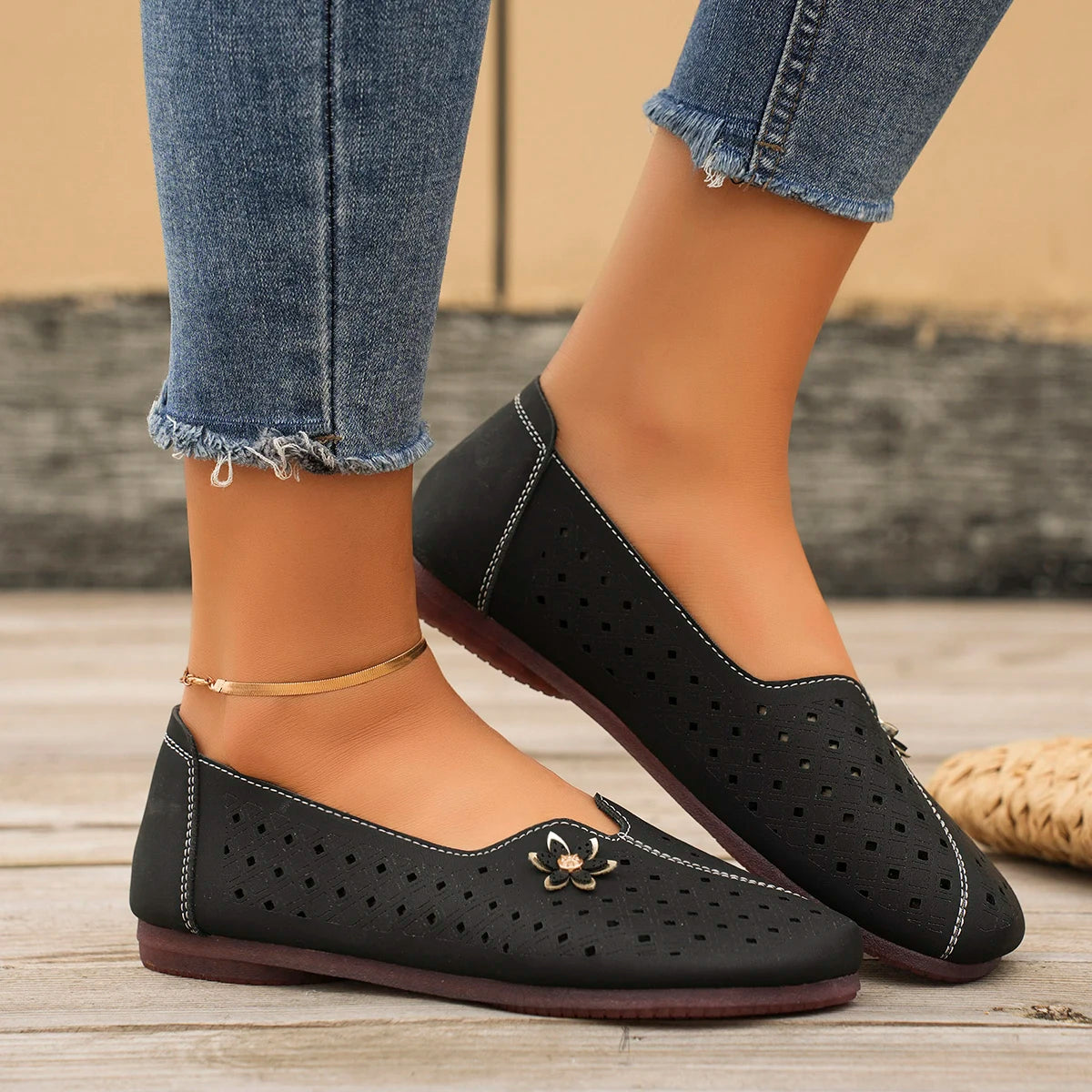 Women's New Casual Flat Sole Single Shoes 2024 New Fashion Mary Jane Ballet Shoes Comfortable Work Shoes