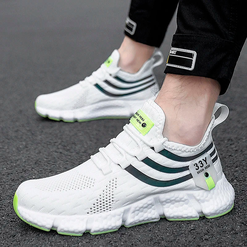 2024 new large size men's casual sports shoes light breathable comfortable thick running shoes fashion outdoor men's sneakers