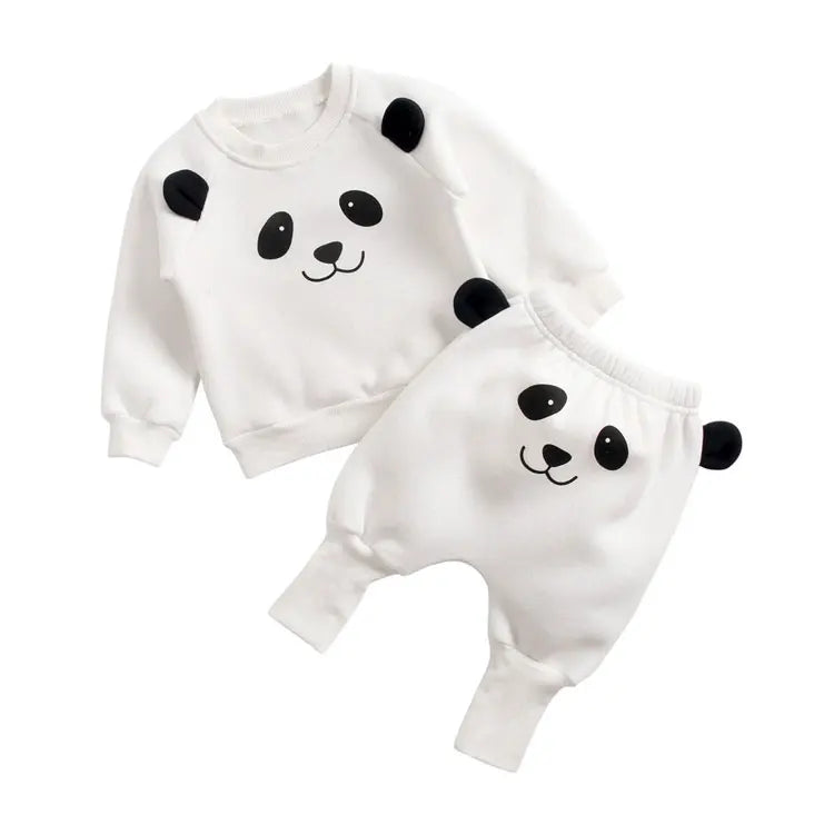 Cartoon Kids Clothes Boys Outfit Set Cotton Long Sleeve Tops Pants 2 Pcs Spring Autumn Children Girls Clothing Sets 1-3 Years