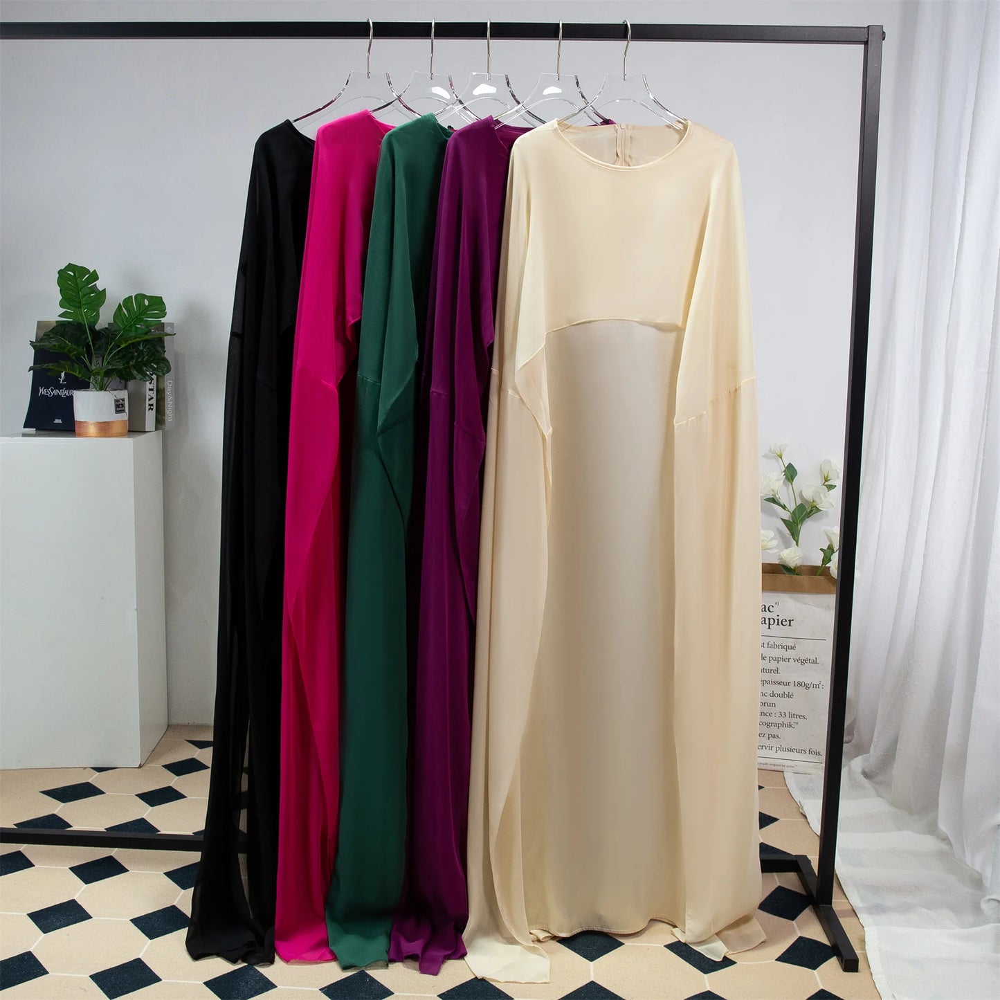 Women Party Dress Muslim Islamic Modest Dresses Elegant O-neck Mesh Patchwork Long Banquet Dresses Muslim Abaya Women's Clothing