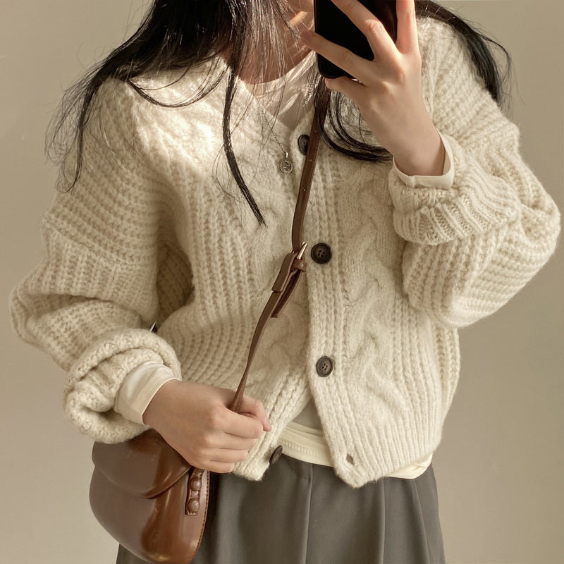 Women Cardigan Sweaters Autumn Winter Fashion Female Long Sleeve V-neck Loose Knitted Shirt Jackets Casual Sweater Coats