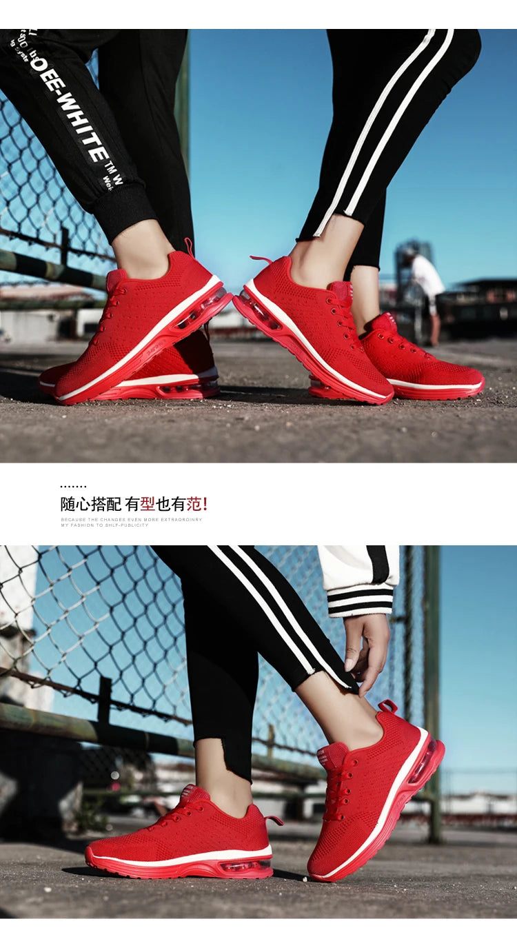 Men's and women's light casual sneakers Breathable mesh surface classic fashion lace-up walking and running shoes sneakers