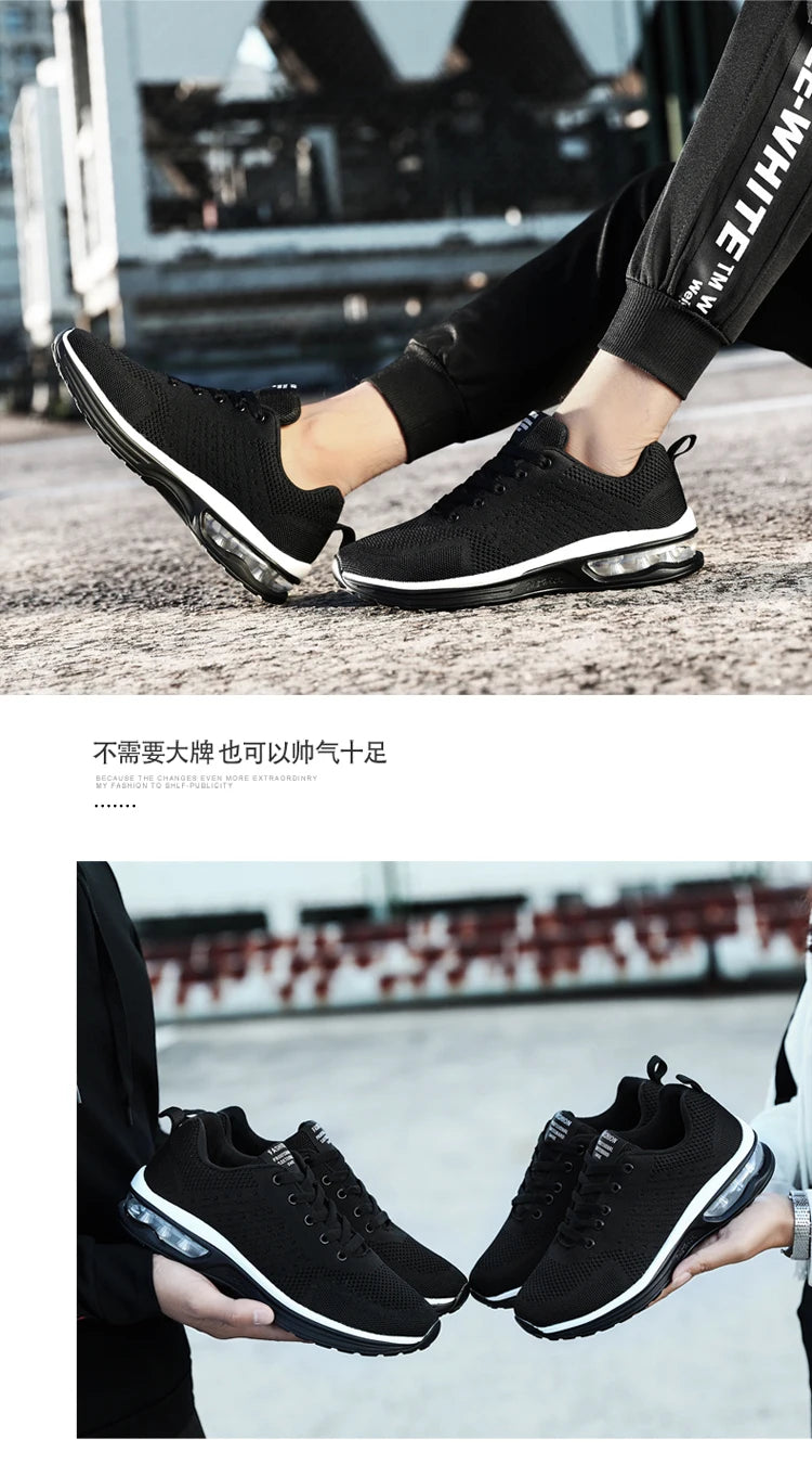 Men's and women's light casual sneakers Breathable mesh surface classic fashion lace-up walking and running shoes sneakers