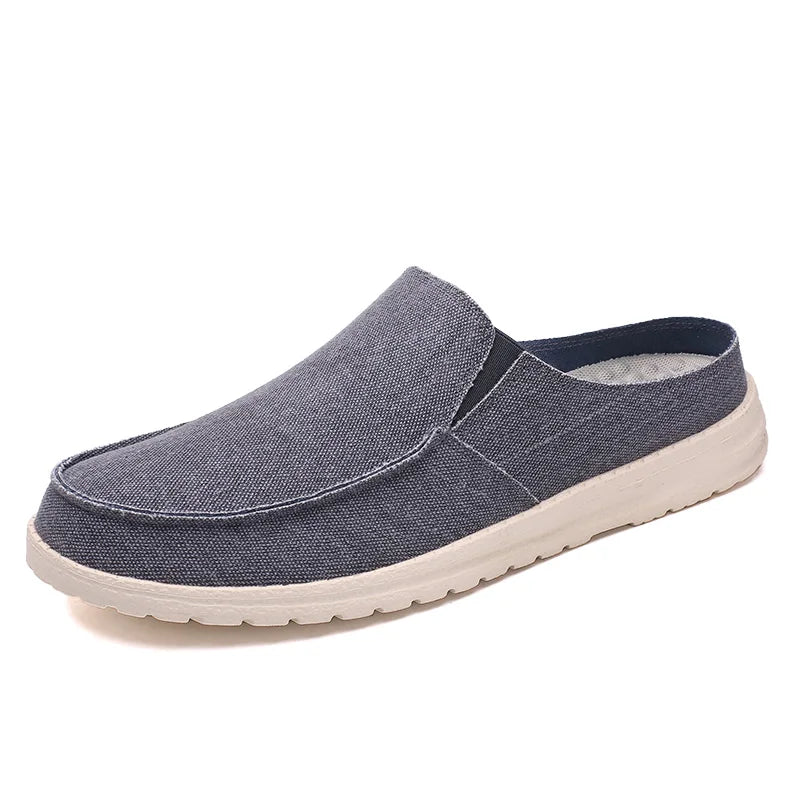 Spring and summer new canvas shoes for men light comfortable casual fashion sports half slipper plus size men's shoes