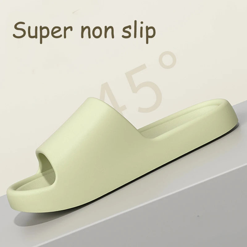 Thick Platform Pillow Slippers Women Lightweight Soft Sole Cloud Slides Woman 2024 Summer Non Slip Beach Sandals Eva Flip Flops