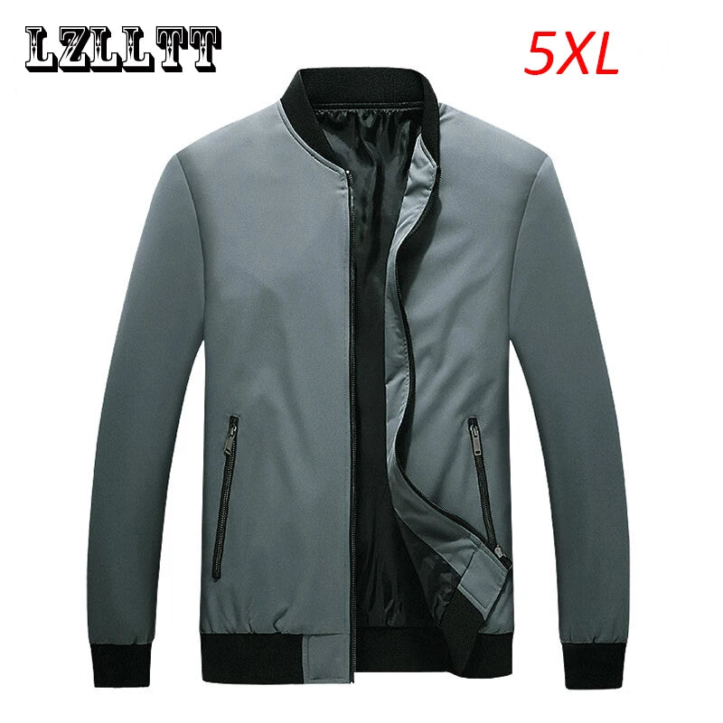 Spring Autumn Men Fashion Cargo Jackets Coats Mens Soft Windproof Casual Jacket Coats Man Slim Outerwear Jacket Large Size 5XL