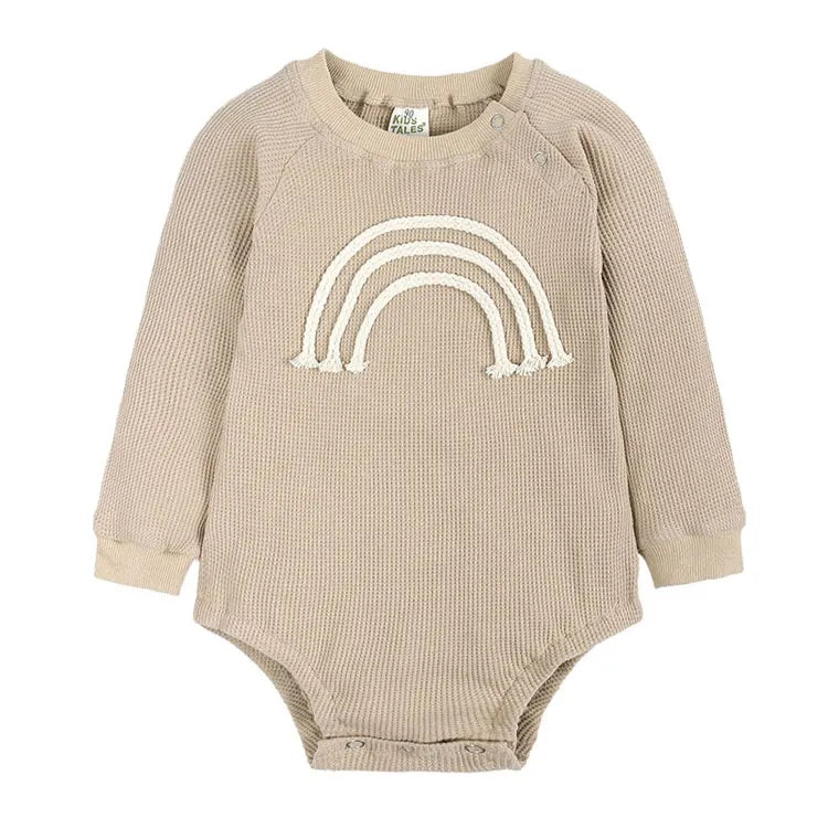 Fashion Rainbow Baby Girl Bodysuit Spring Autumn Newborn Clothes Boys Bodysuit Cotton Long Sleeves Baby Bodysuit 3-24 Months