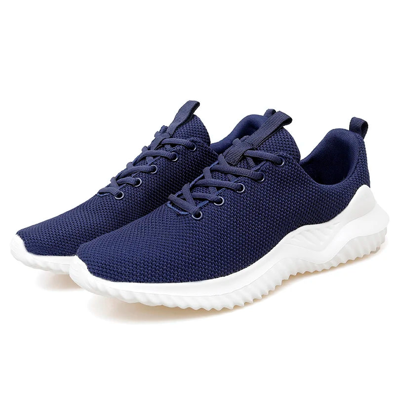 New large size men's shoes mesh surface breathable fashion thick sole sneakers loafers casual sports mens shoes vulcanized shoes