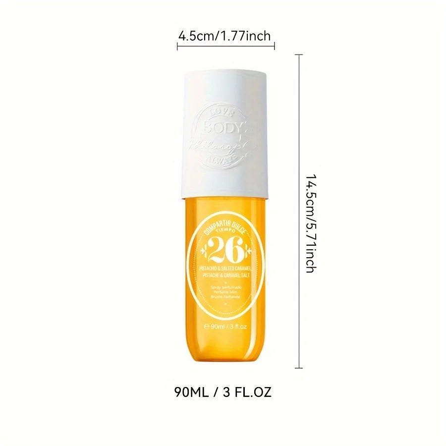 90ML 3.0FL.OZ Body Spray For Women, Inspired by SOL Gourmand Fragrance Hair & Body Mist, Uplifting Scent Vanilla Perfume